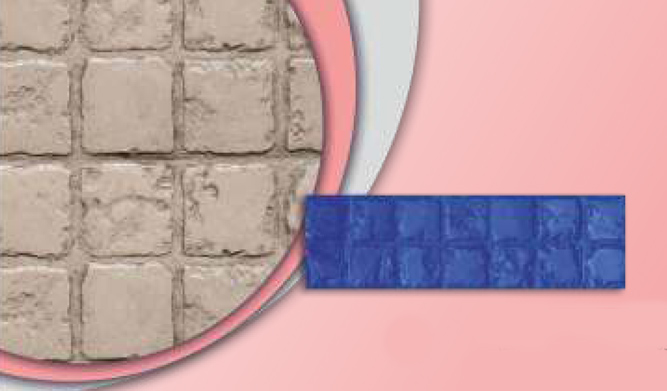2 Row Stone Border Stamp (23,5 cm x 79 cm) (No.ITB-038)