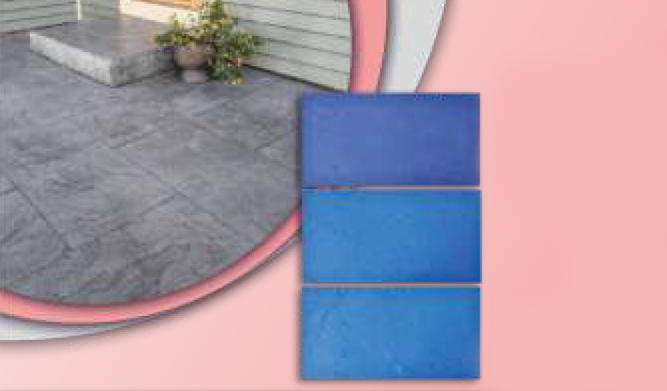 Blue Stone Stamp (46 cm x 92 cm) (No.ITB-026) A & B & C