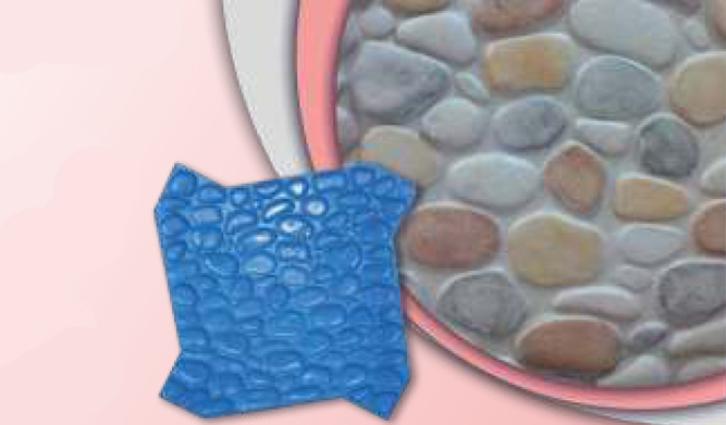 River Stone Stamp (70 cm x 70 cm) (No.ITB-015)